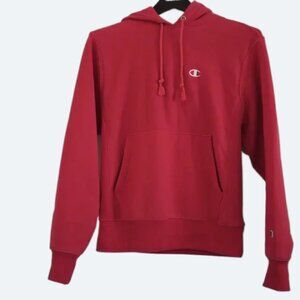 COPY - Champion red C-Life Reverse Weave C Logo Pull-Over Men's Hoodie fleece s…